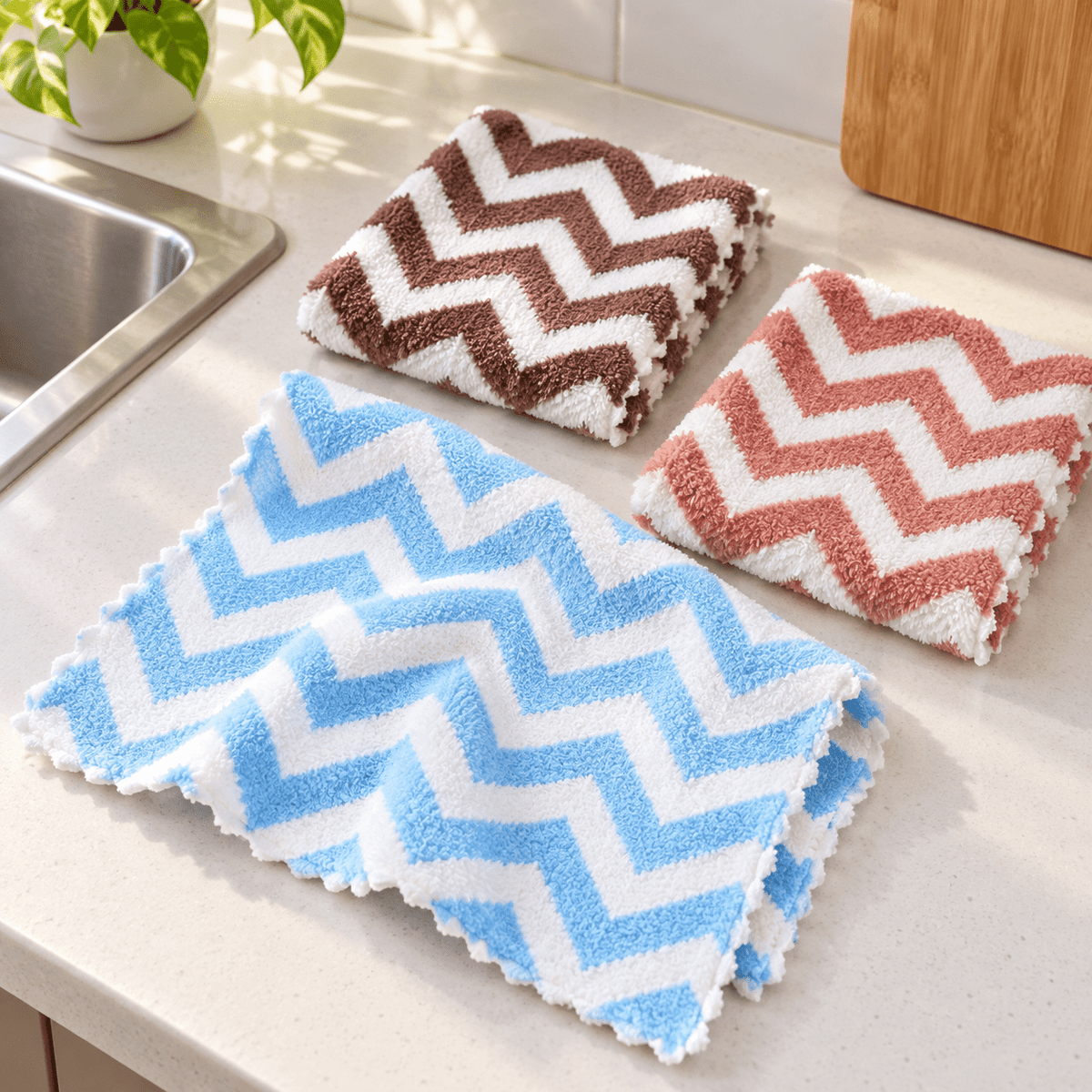 Krpe s uzorkom 30 × 30 cm – 3 komada – Krpe s uzorkom 30 × 30 cm – Cik-cak pruge – slika 8