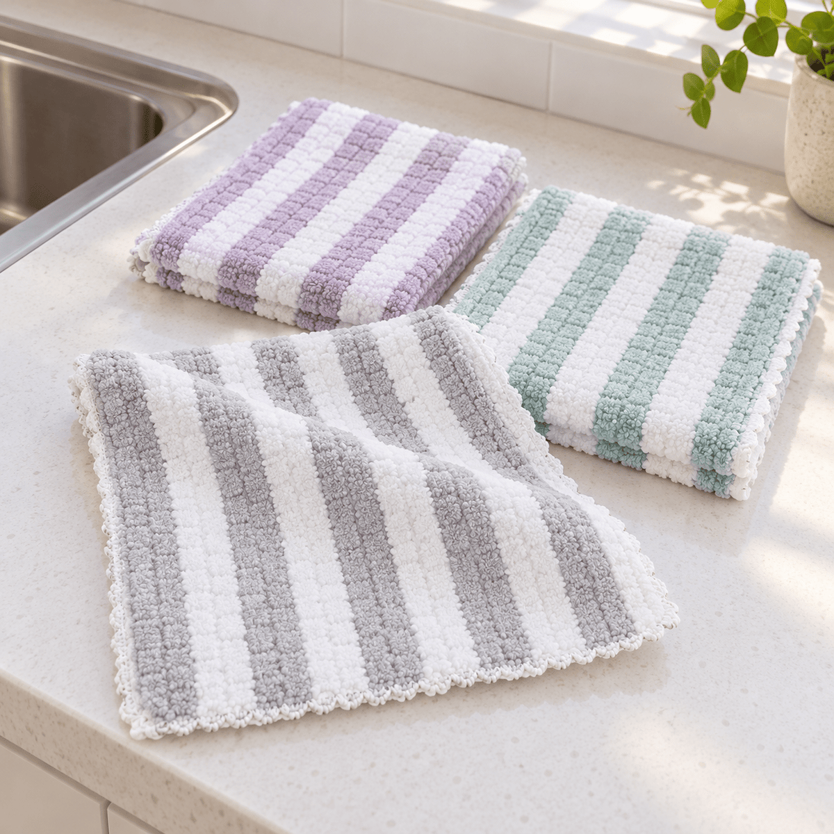 Krpe s uzorkom 30 × 30 cm – 3 komada – Krpe s uzorkom 30 × 30 cm – Ravne pruge – slika 5