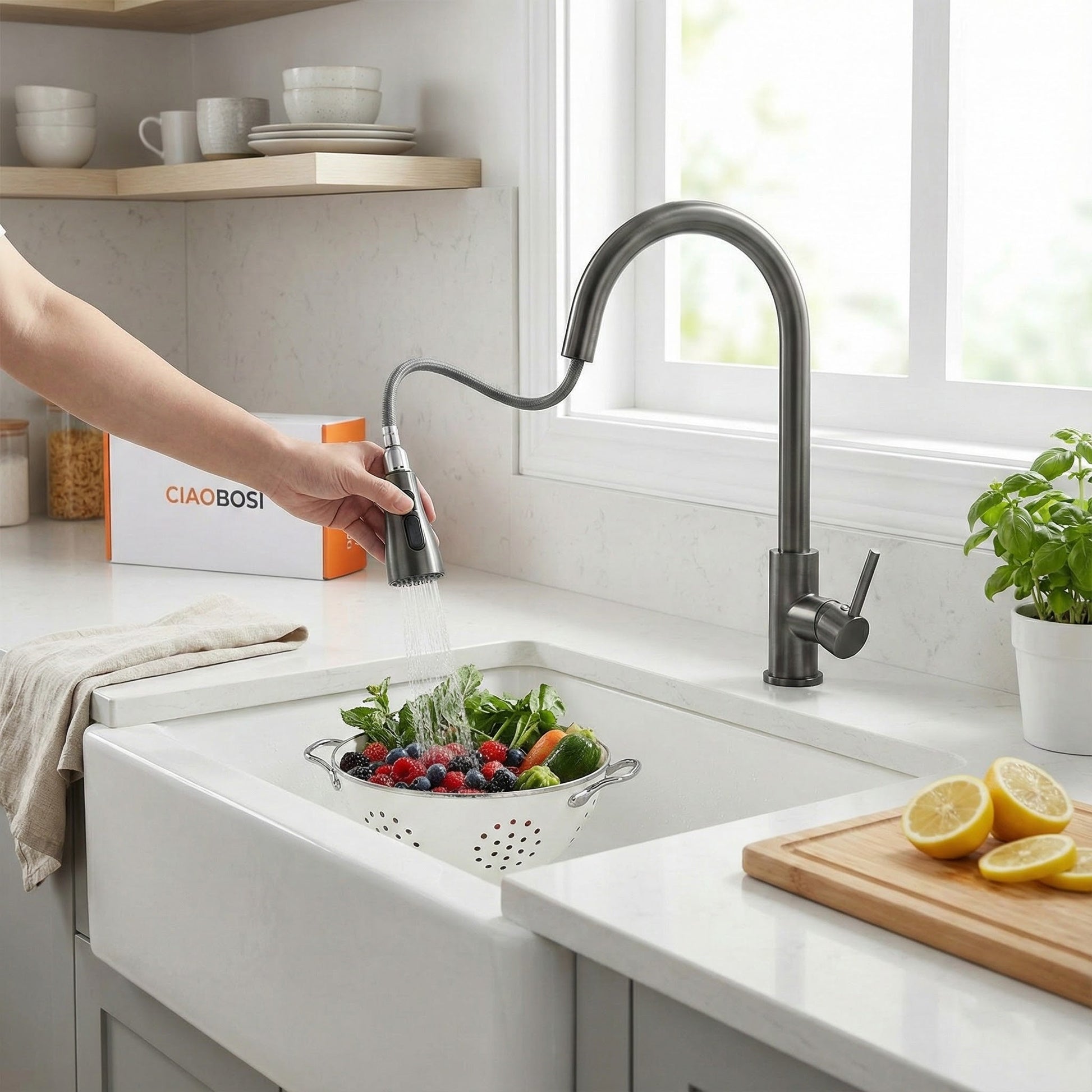 Kuhinjska Česma s Izvlačnim Tušem – – – slika 9