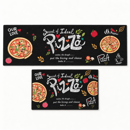 Kuhinjske prostirke Pizza – set 40 × 60 i 40 × 120 cm – Kuhinjske prostirke s motivom pizze – – slika 1