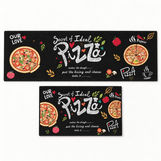 Kuhinjske prostirke Pizza – set 40 × 60 i 40 × 120 cm – Kuhinjske prostirke s motivom pizze – – slika 1