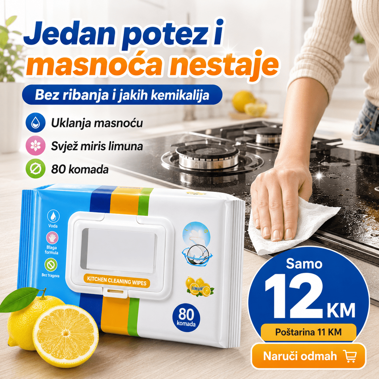 Kuhinjske Vlažne Maramice (80.kom) – – – slika 1