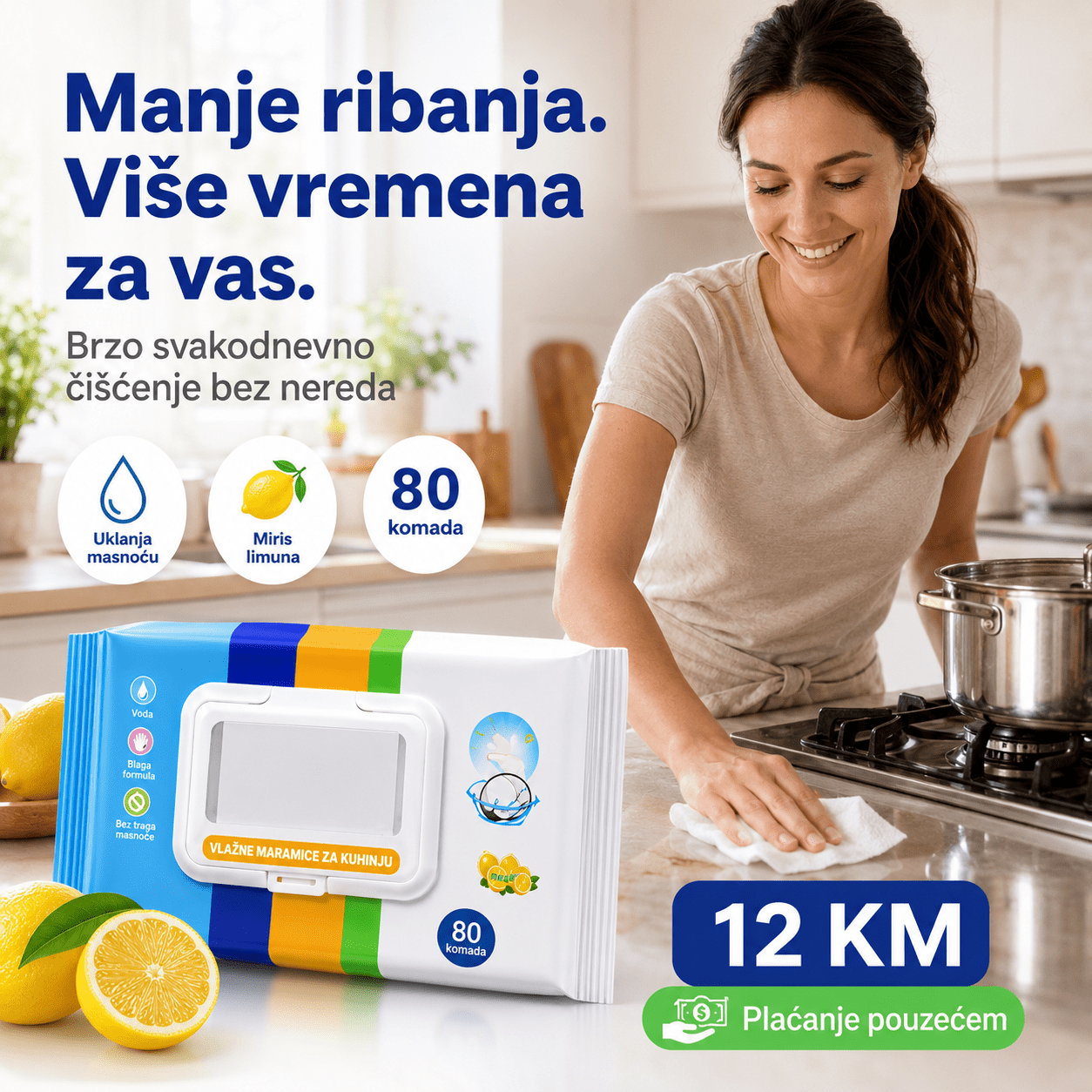 Kuhinjske Vlažne Maramice (80.kom) – – – slika 2