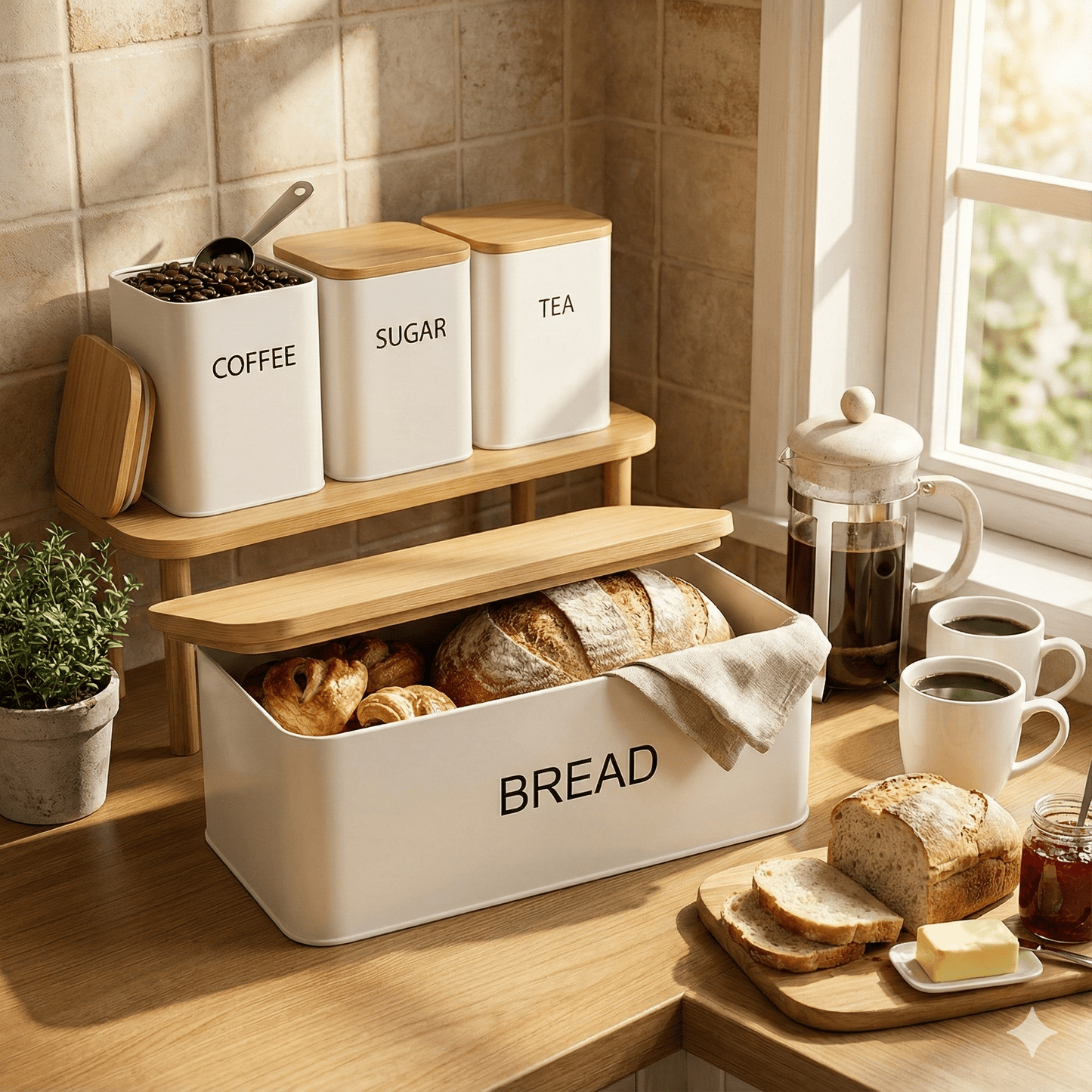 Kutija za kruh s setom posuda – – – slika 1