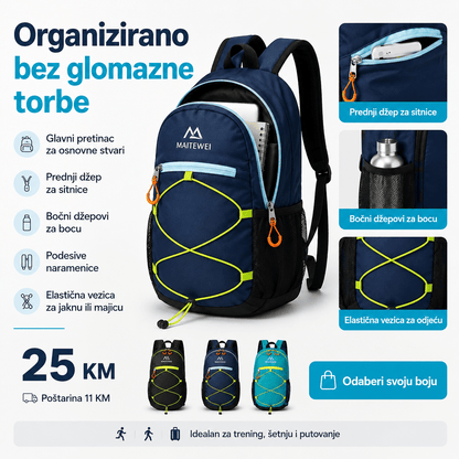Lagani Sportski Ruksak 40 × 22 × 8 cm – Torbe i ruksaci – Crna – slika 4