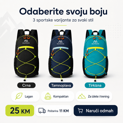Lagani Sportski Ruksak 40 × 22 × 8 cm – Torbe i ruksaci – Crna – slika 8