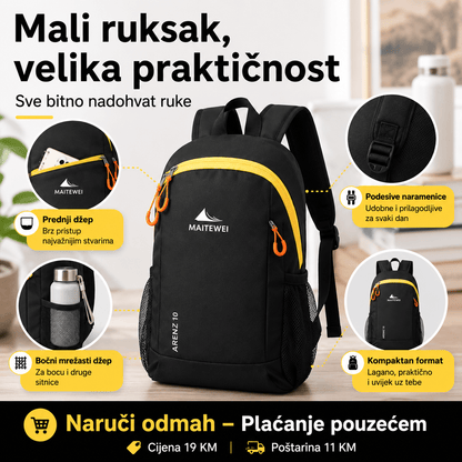 Lagani Sportski Ruksak za Svaki Dan – Torbe i ruksaci – Crna – slika 8