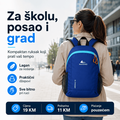 Lagani Sportski Ruksak za Svaki Dan – Torbe i ruksaci – Kraljevsko plava – slika 3