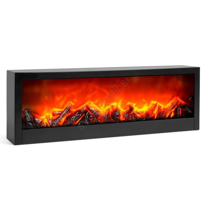 LED Dekorativni Kamin s efektom plamena – – Crni Kamin 120x13x35 cm – slika 11