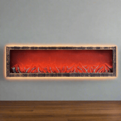 LED Dekorativni Kamin s efektom plamena – – Crni Kamin 100x12x27 cm – slika 9