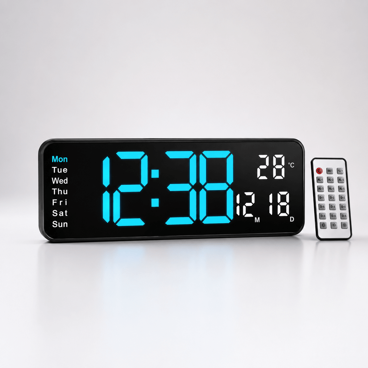 LED Digitalni Zidni Sat (32 × 11 cm) – – – slika 1
