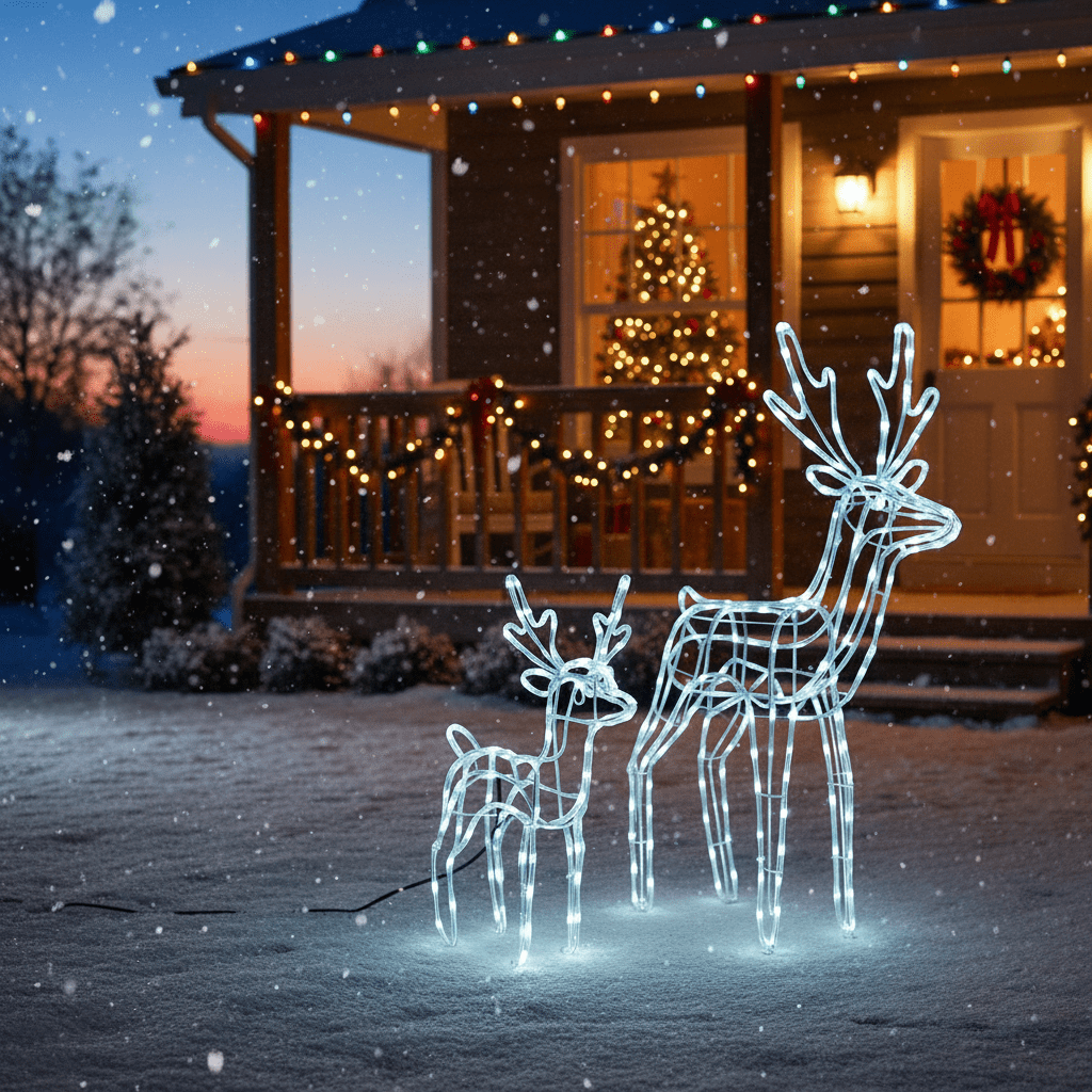 LED Jelen od Svjetlosnog Kabla - SAMO KLIKNI