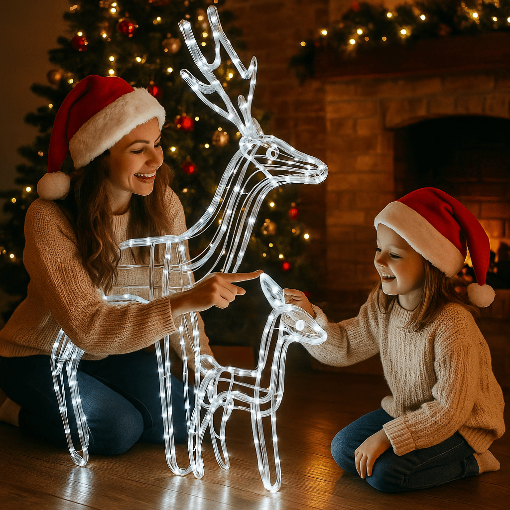 LED Jelen od Svjetlosnog Kabla – – 80x90x45cm – slika 4