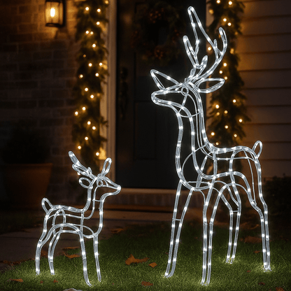 LED Jelen od Svjetlosnog Kabla – – 80x90x45cm – slika 6