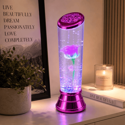 LED Lampa s ružom – – – slika 2
