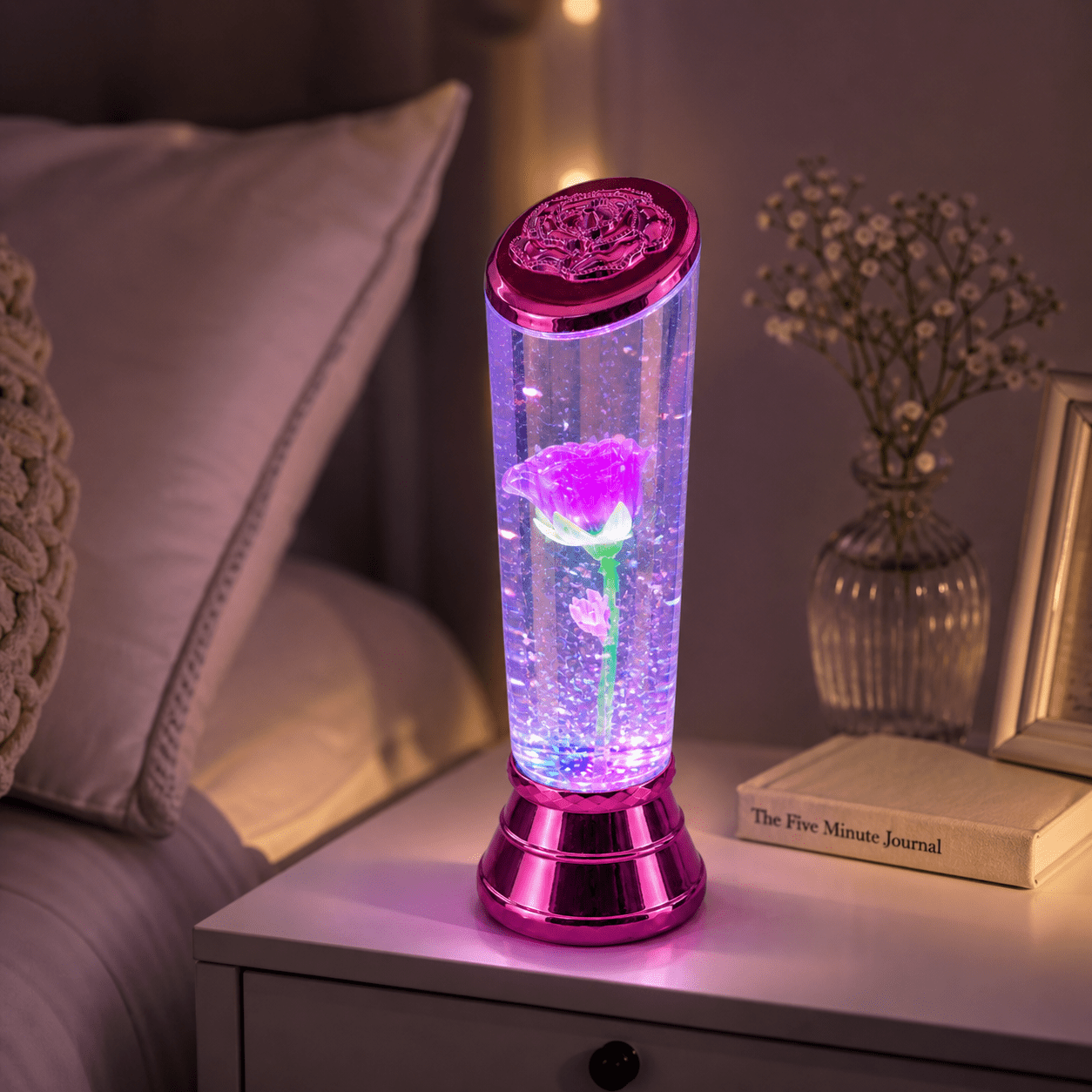 LED Lampa s ružom – – – slika 3
