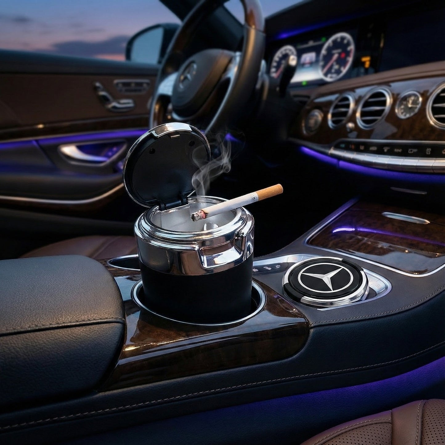 LED Luksuzna Auto Pepeljara – – Mercedes – slika 1