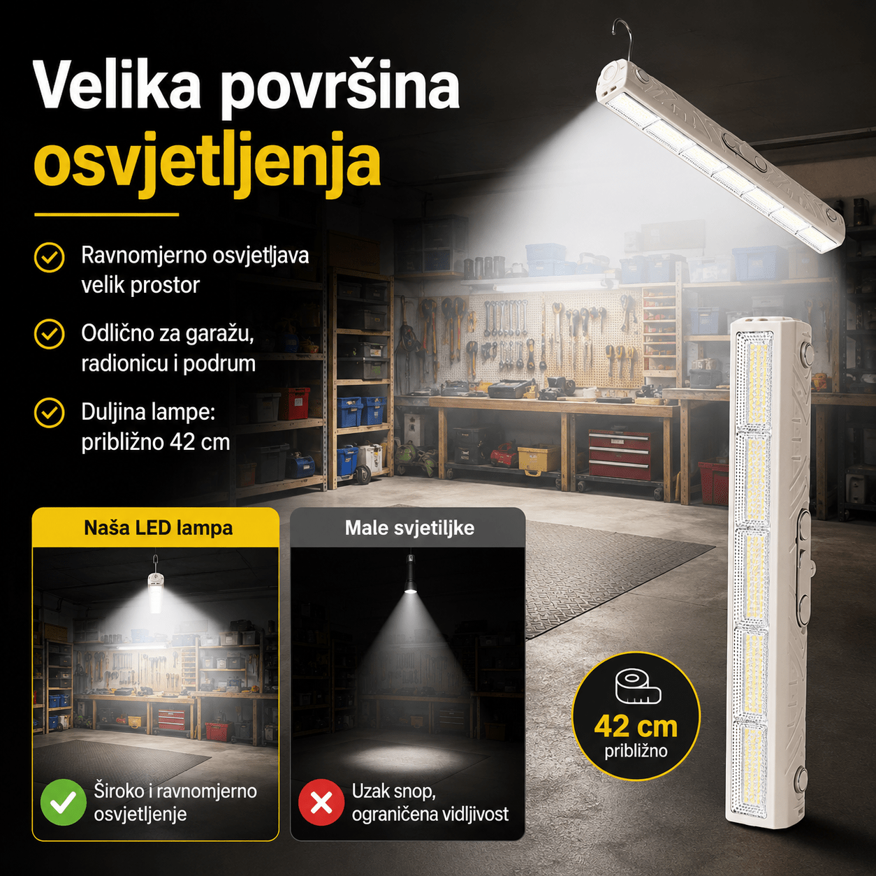 LED Magnetna Radna Lampa s Kukom – – – slika 2