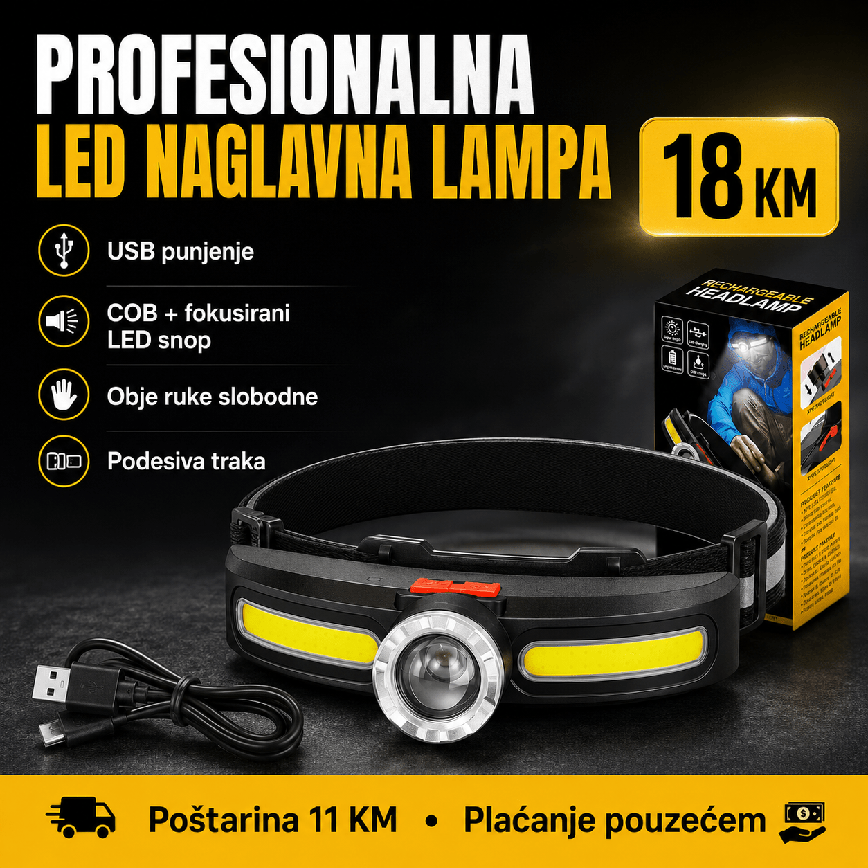 LED Naglavna Lampa – – – slika 7