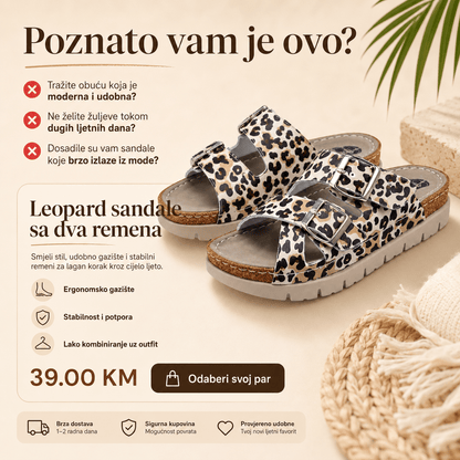 Leopard Sandale sa Dva Remena – Obuća i Papuče – 37 – slika 6