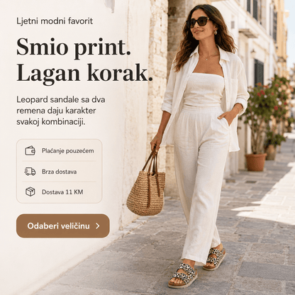 Leopard Sandale sa Dva Remena – Obuća i Papuče – 37 – slika 5