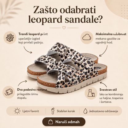 Leopard Sandale sa Dva Remena – Obuća i Papuče – 37 – slika 4