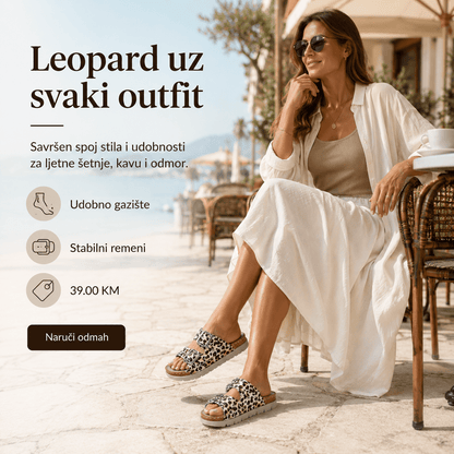 Leopard Sandale sa Dva Remena – Obuća i Papuče – 37 – slika 3