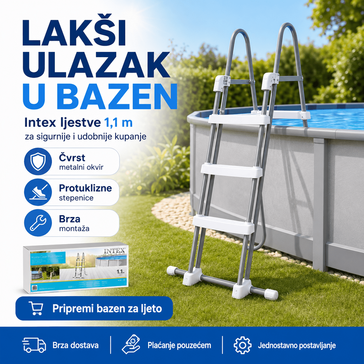 Ljestve za Bazen (1.1m) – – – slika 6