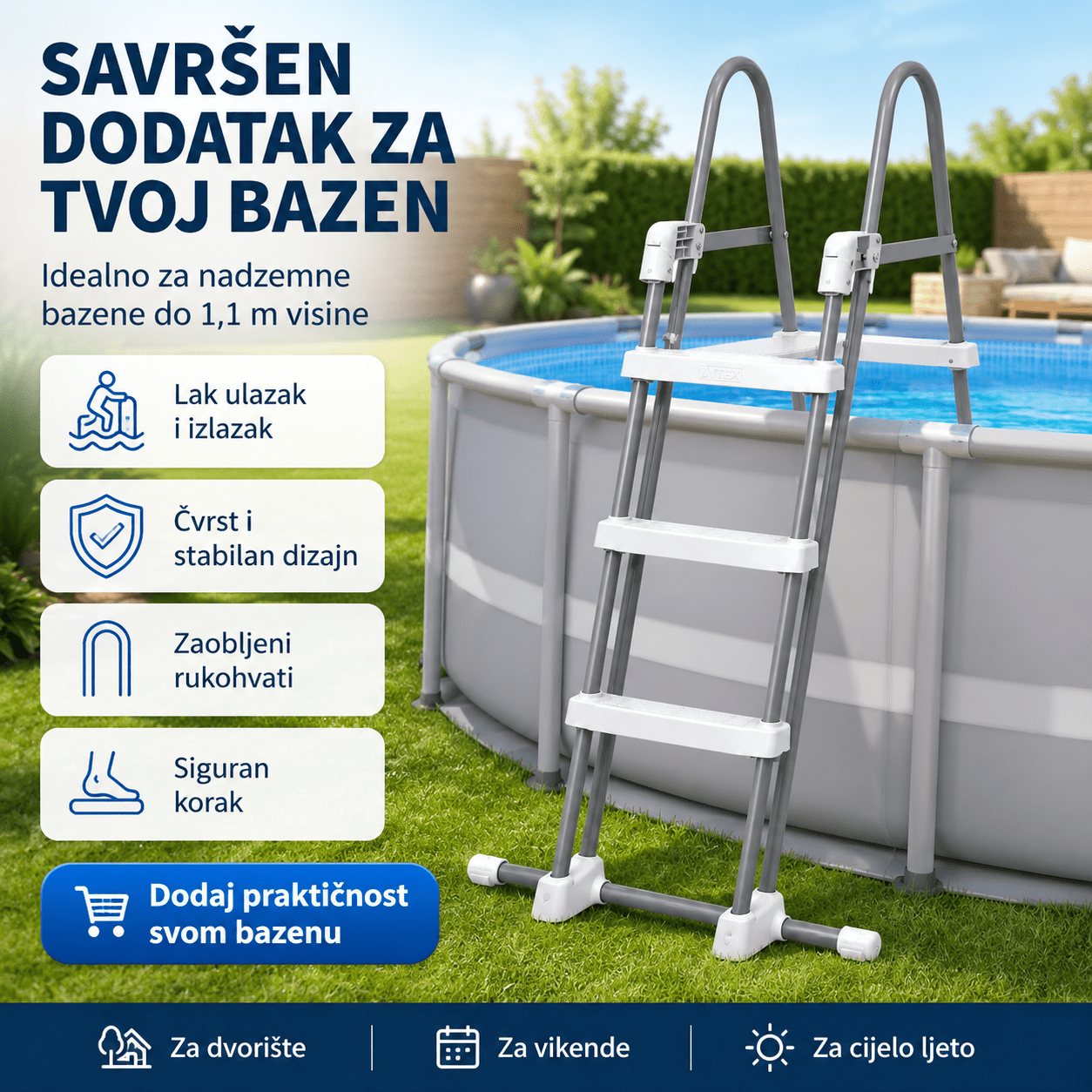 Ljestve za Bazen (1.1m) – – – slika 7