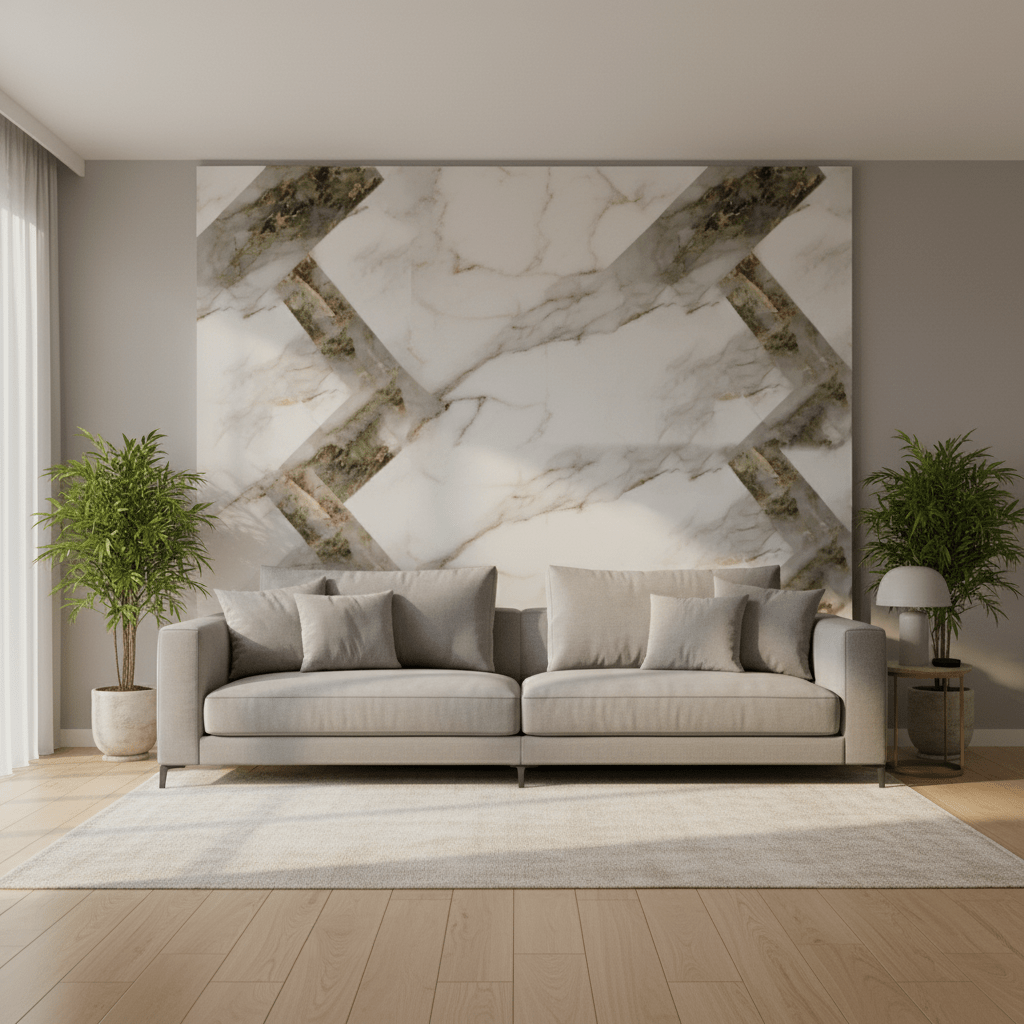 Luksuzna Dekorativna Zidna Ploča s Mramornim Uzorkom 60x120 cm – Zidne obloge – 60x120 cm – slika 2