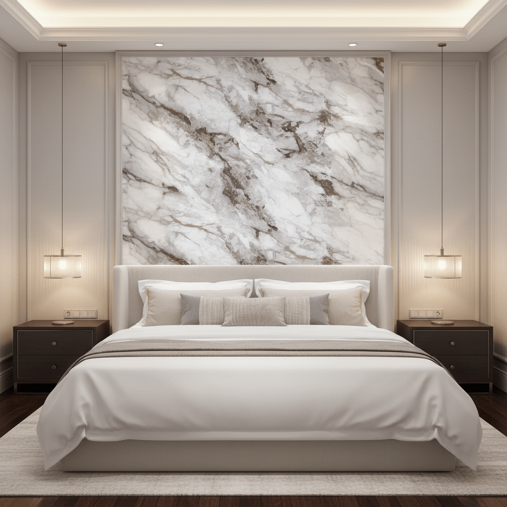 Luksuzna Mramorna Tapeta - Elegancija za Vaš Dom (60x120 cm) – Tapete – 60x120 cm Mramor Bijelo - Smeđa – slika 3