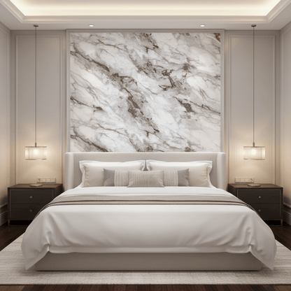Luksuzna Mramorna Tapeta - Elegancija za Vaš Dom (60x120 cm) – Tapete – 60x120 cm Mramor Bijelo - Smeđa – slika 3