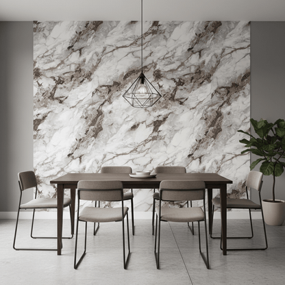 Luksuzna Mramorna Tapeta - Elegancija za Vaš Dom (60x120 cm) – Tapete – 60x120 cm Mramor Bijelo - Smeđa – slika 5