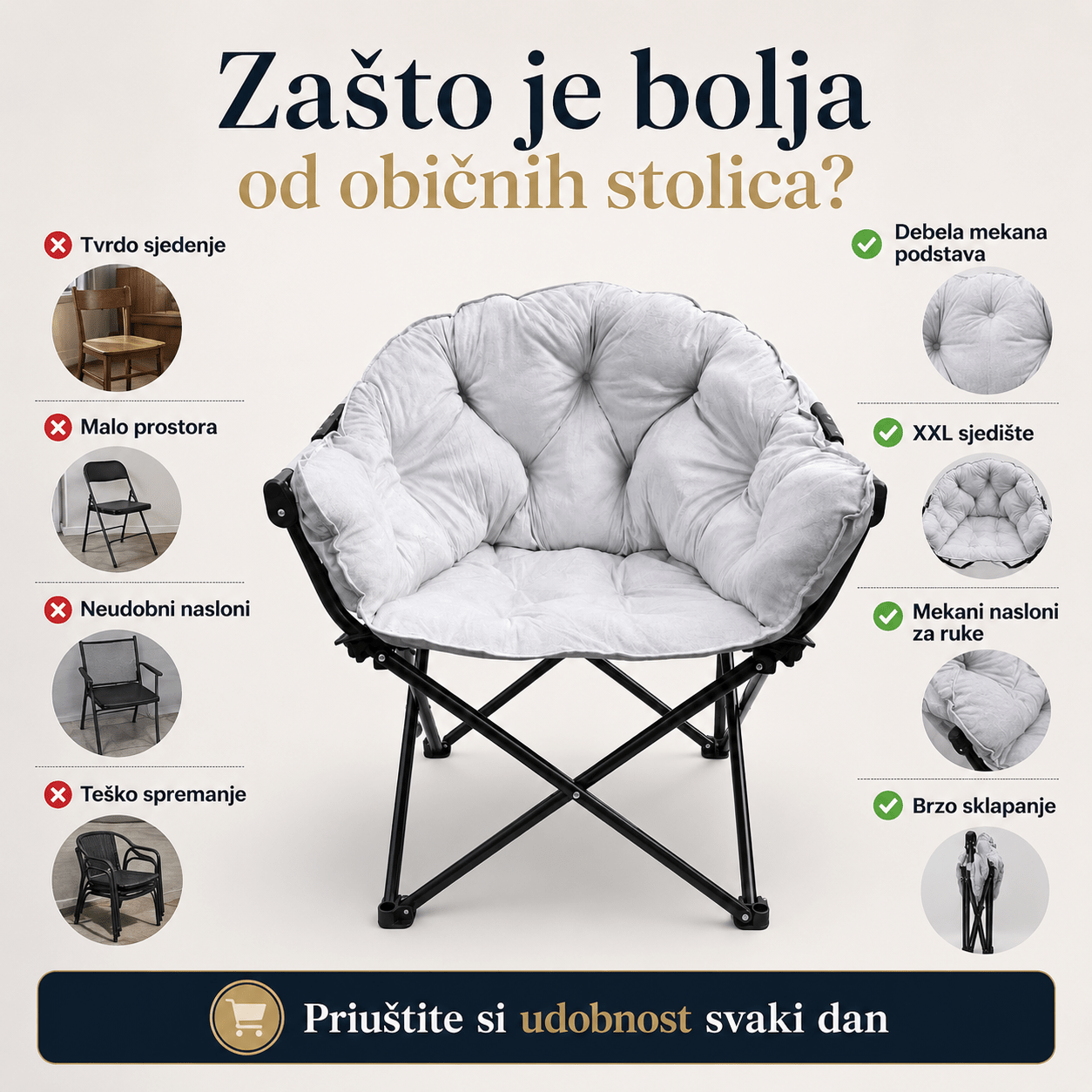 Luksuzna XXL Relax Stolica – – – slika 4