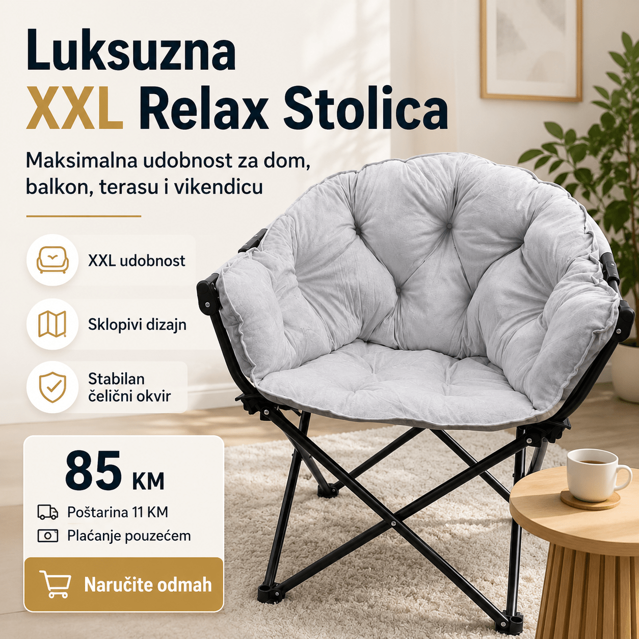 Luksuzna XXL Relax Stolica – – – slika 7