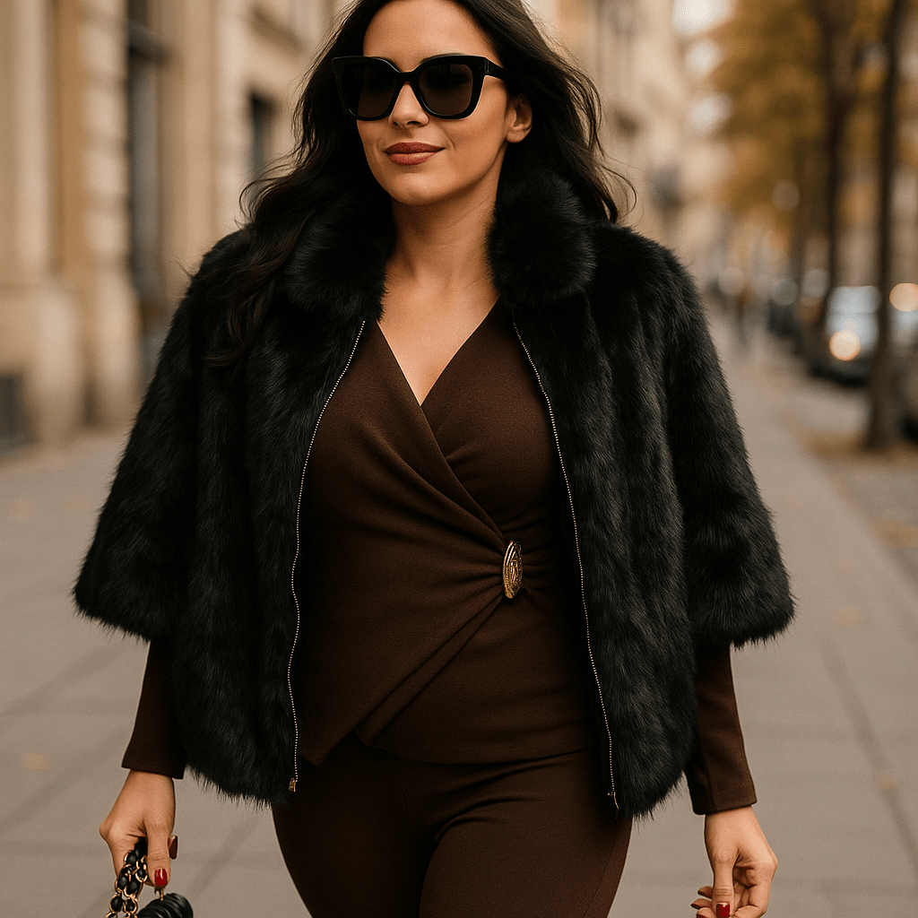 Luksuzna Ženska Bunda od Umjetnog - SAMO KLIKNI