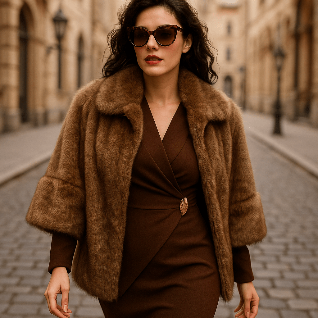 Luksuzna Ženska Bunda od Umjetnog - SAMO KLIKNI