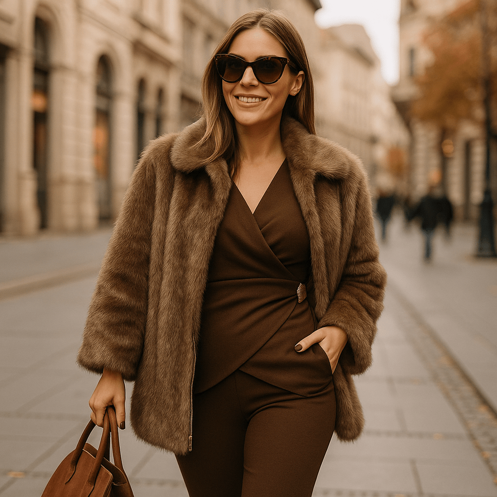 Luksuzna Ženska Bunda od Umjetnog - SAMO KLIKNI