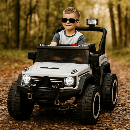 Luksuzni Dječiji Električni Džip 4x4 s Ključem – – Bijela – slika 3