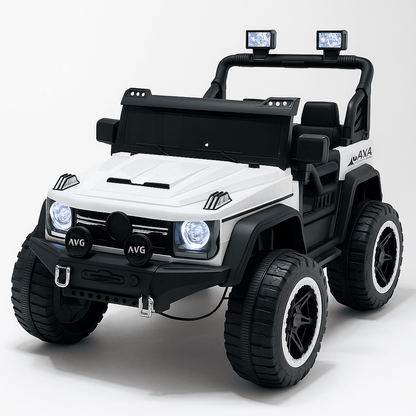 Luksuzni Dječiji Električni Džip 4x4 s Ključem – – Bijela – slika 2