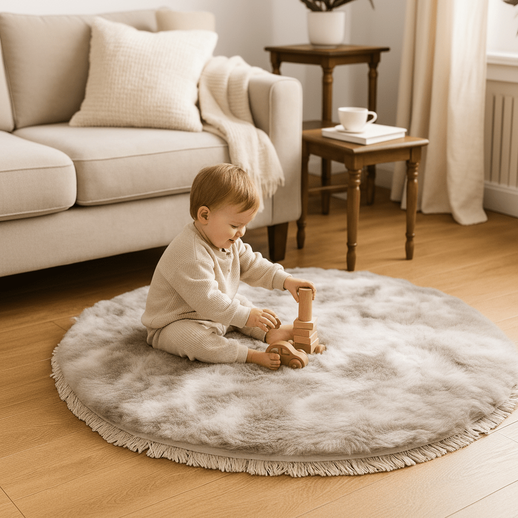 Luksuzni Okrugli Tepih Lora Eksimor – – 80 cm – slika 9