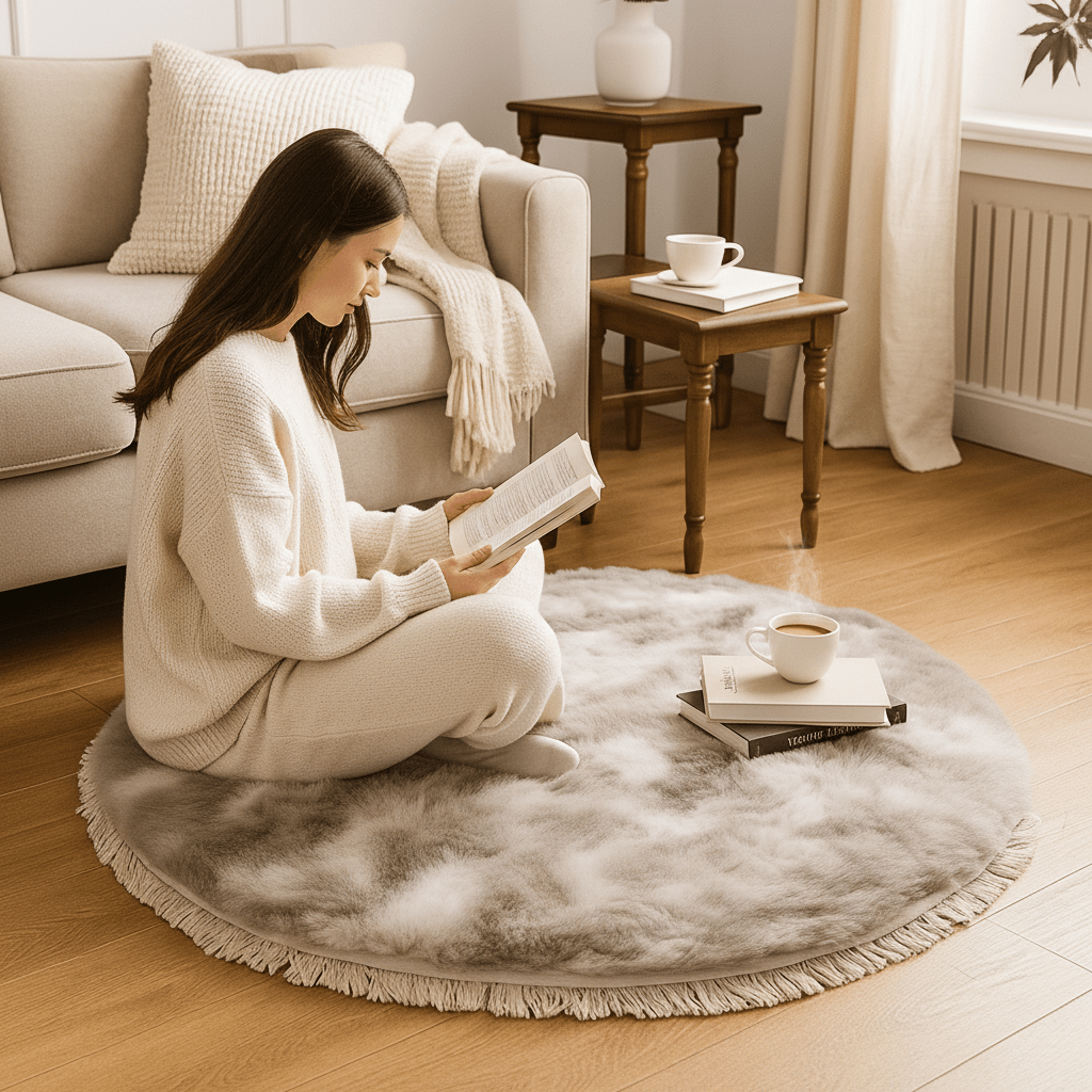 Luksuzni Okrugli Tepih Lora Eksimor – – 80 cm – slika 8