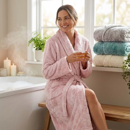 Luksuzni Polar Ogrtač – – Roza 2XL – slika 1