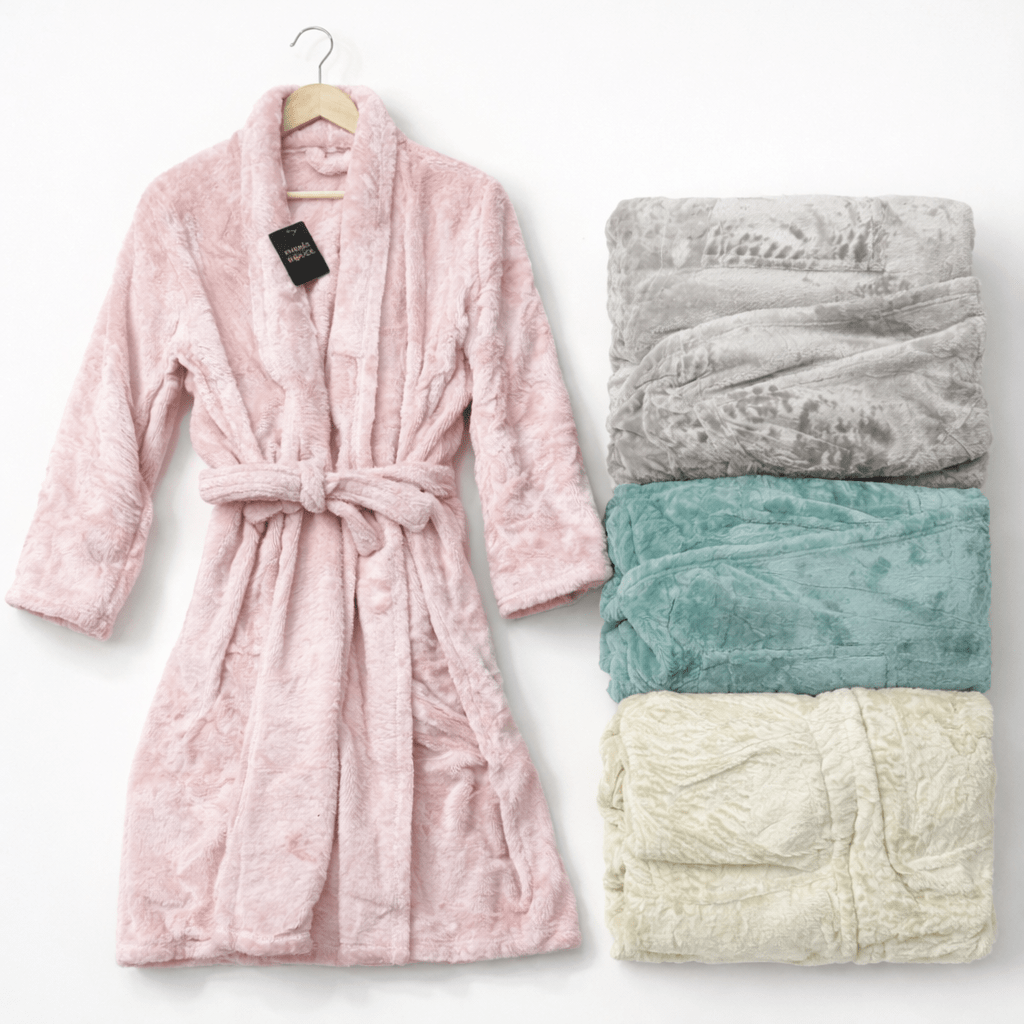 Luksuzni Polar Ogrtač – – Roza 2XL – slika 2