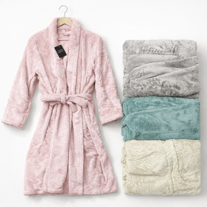 Luksuzni Polar Ogrtač – – Roza 2XL – slika 2