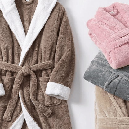 Luksuzni Polar Ogrtač s Kapuljačom – Namještaj i Enterijer – Smeđa 2XL – slika 2