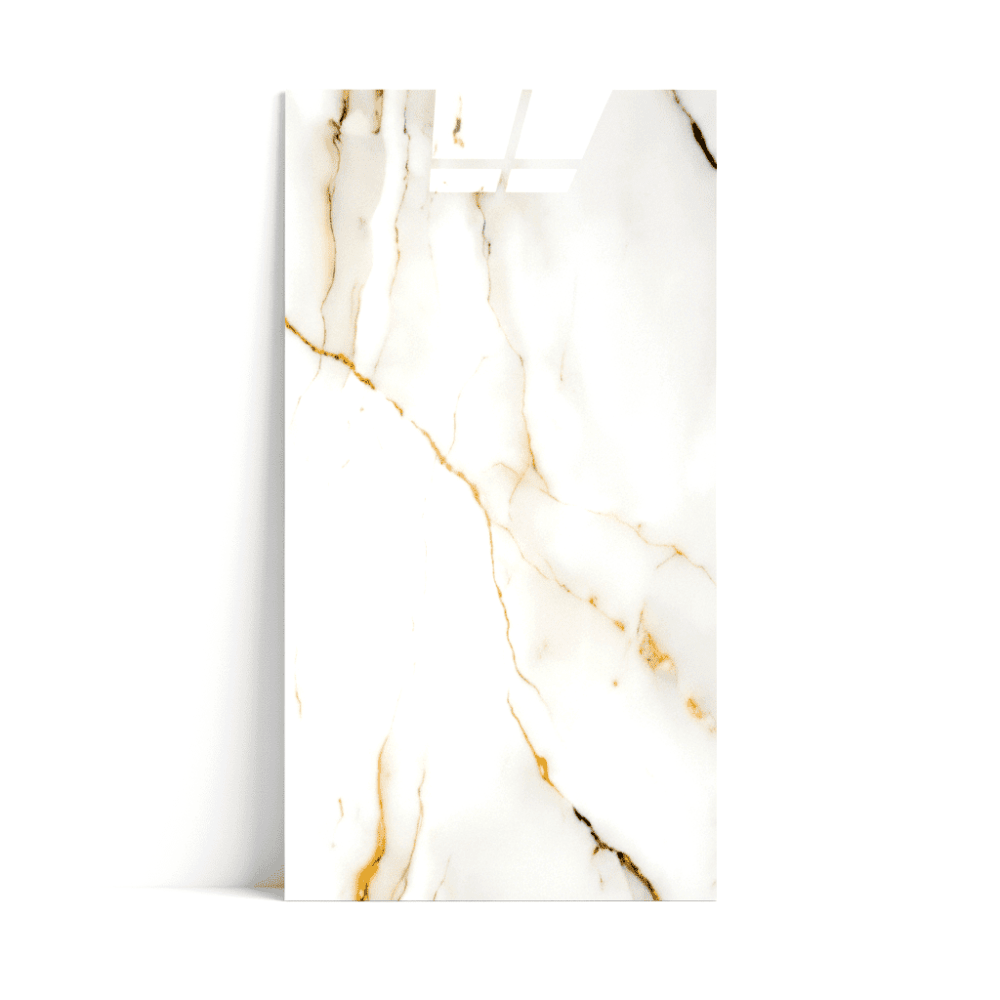 Luksuzni Zidni Panel Mramorni Uzorak 60x120 cm - Bijelo Zlatni Visoki Sjaj – Zidni Panel – 60x120 cm – slika 5