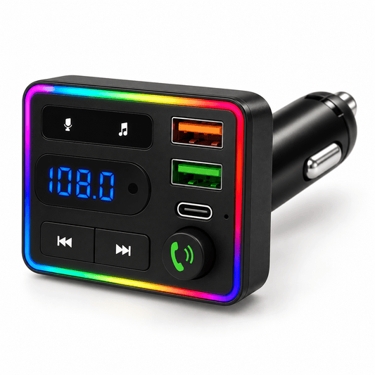 M34 auto FM modulator s bočnim rasporedom USB priključaka – Auto FM modulatori – – slika 1