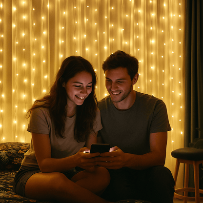 Magična LED zavjesa 3 x 2 metra – – Žuta 3 x 2 metra – slika 13