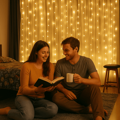 Magična LED zavjesa 3 x 2 metra – – Žuta 3 x 2 metra – slika 4